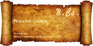 Muszka Csaba névjegykártya
